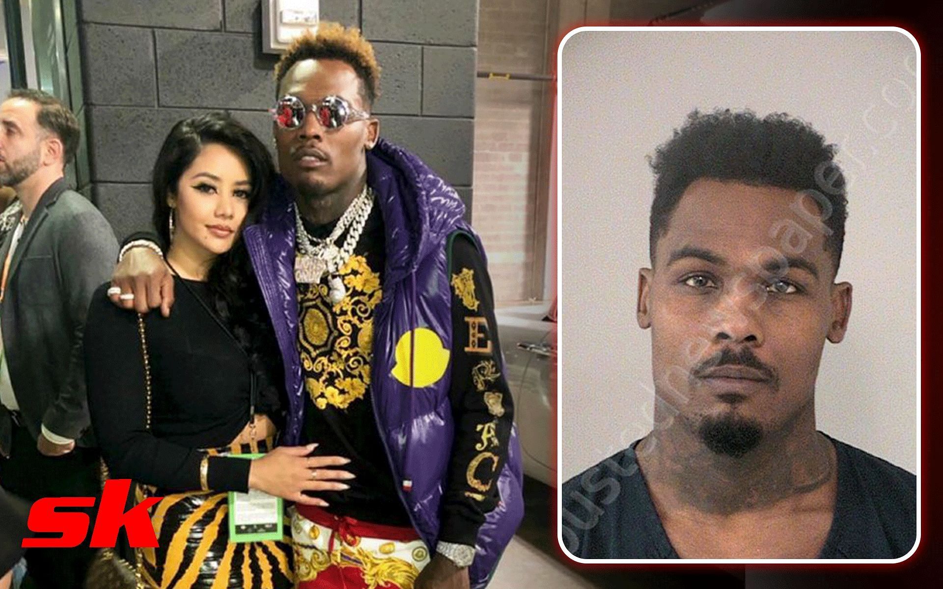 Jermell Charlo (right) was arrested for allegedly assaulting Chyane Westbrook (left) [Image via: @RayJack97010720 on X and @chyrock_ on Instagram] 