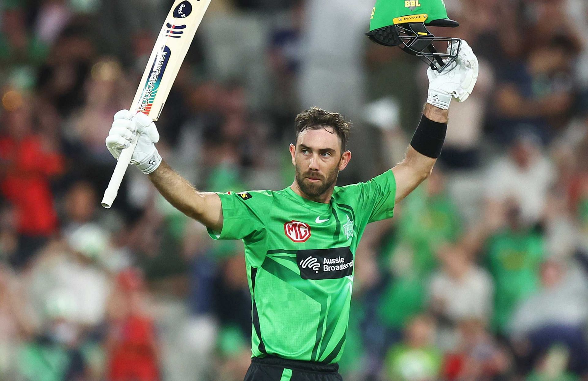 Maxwell after hitting the highest ever BBL score 154* off 64 balls