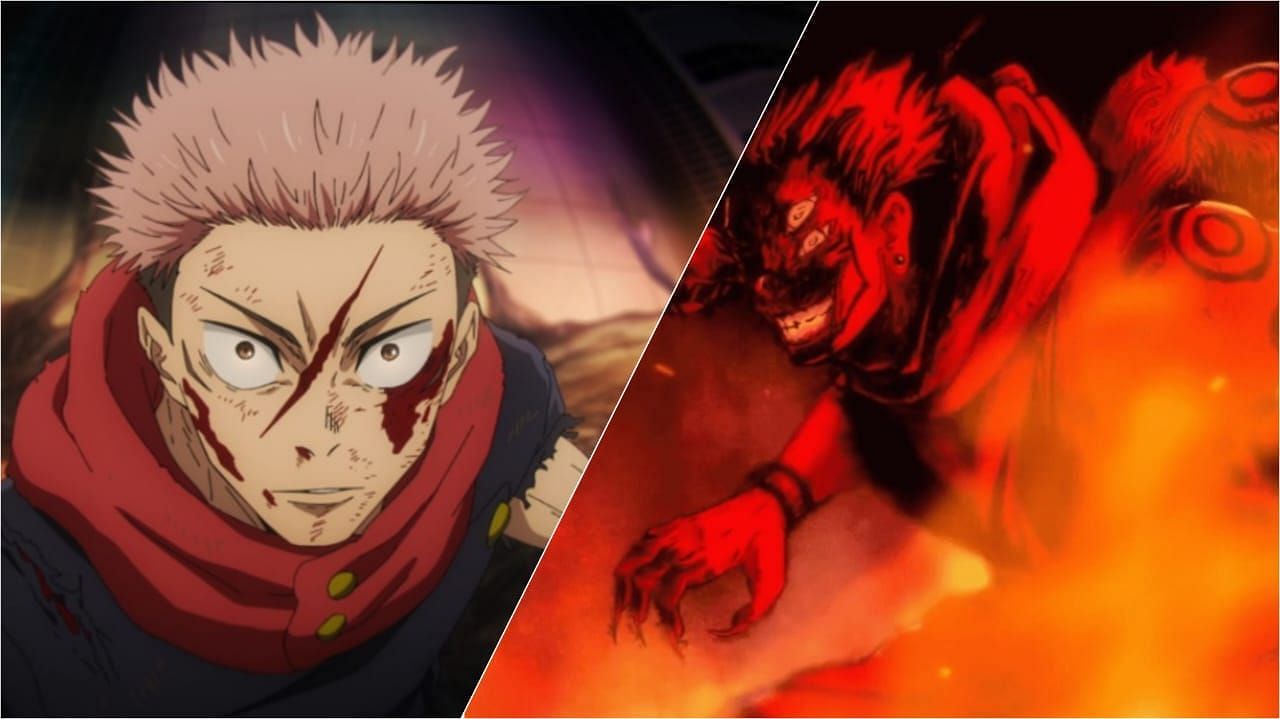 Yuji Itadori and Ryomen Sukuna as seen in Jujutsu Kaisen (image via Sportskeeda)