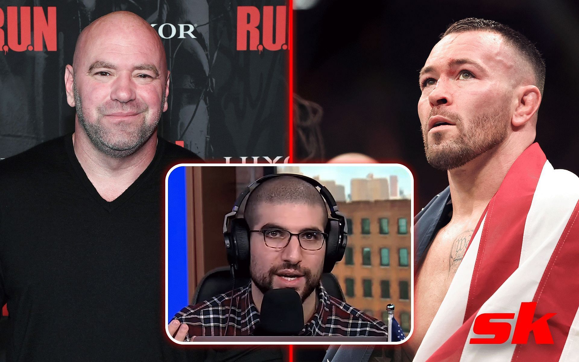 Ariel Helwani (Inset) speaks on Dana White