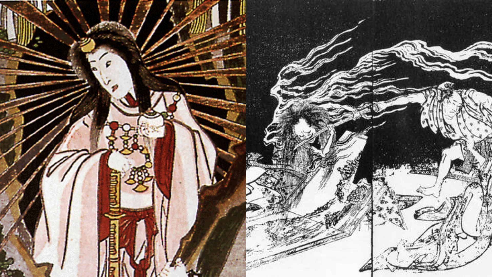 Various illustrations of the Japanese Onryo (Image via Wikipedia)