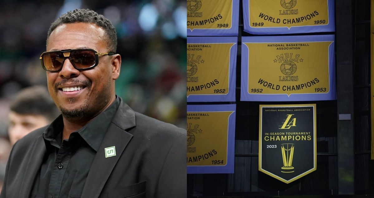 Paul Pierce believes the Lakers hanging the in-season banner was to spite the Celtics