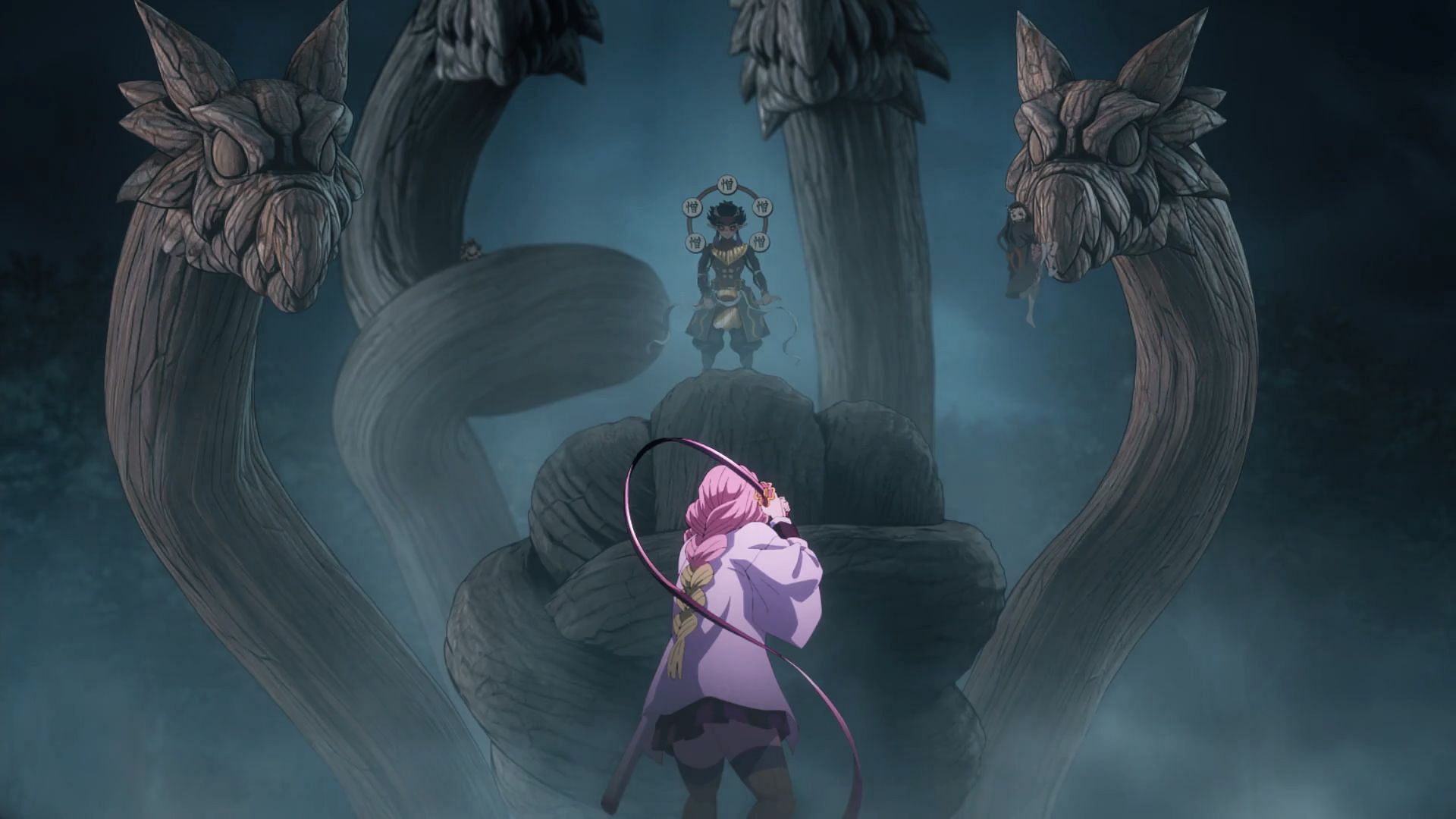 Mitsuri Kanroji took on the strongest avatar of Hantengu, the Upper Moon 4 demon (Image via Ufotable)