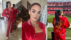 IN PHOTOS: George Kittle's wife Claire steps up gameday fashion with custom 49ers jacket