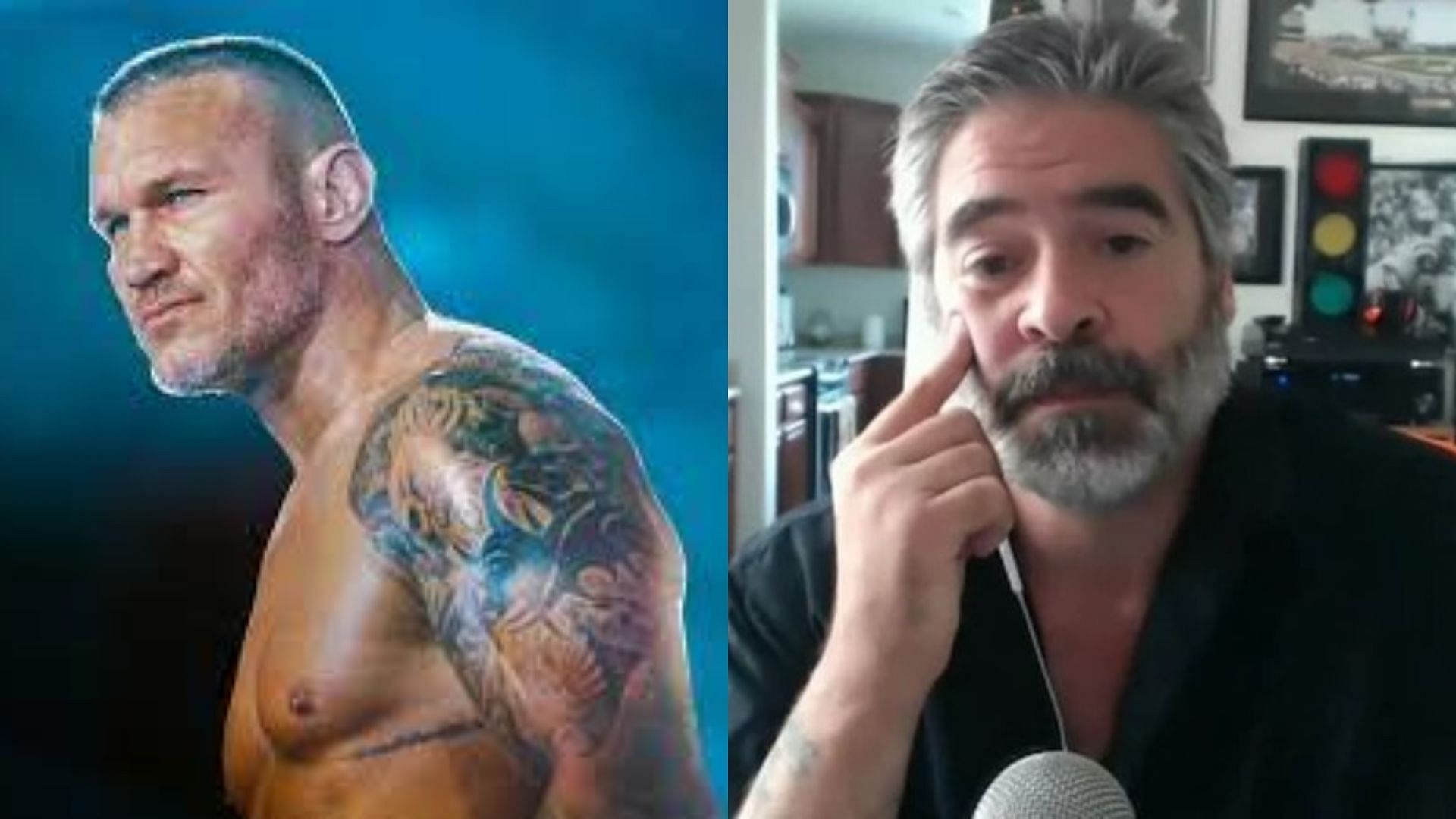 Randy Orton (left) and Vince Russo (right)