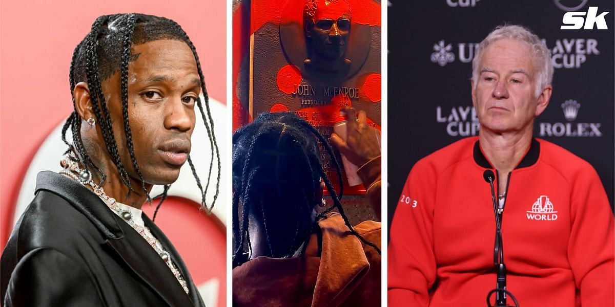Travis Scott vandalizes John McEnroe&rsquo;s plaque with spray paint in latest sneaker collaboration feud