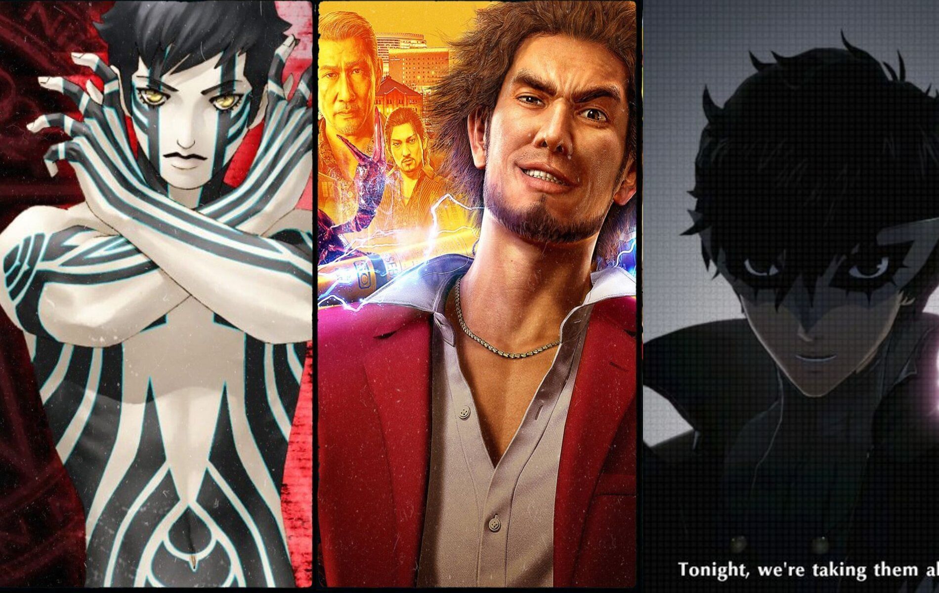 Images from SMT3, Yakuza 7 and Persona 5