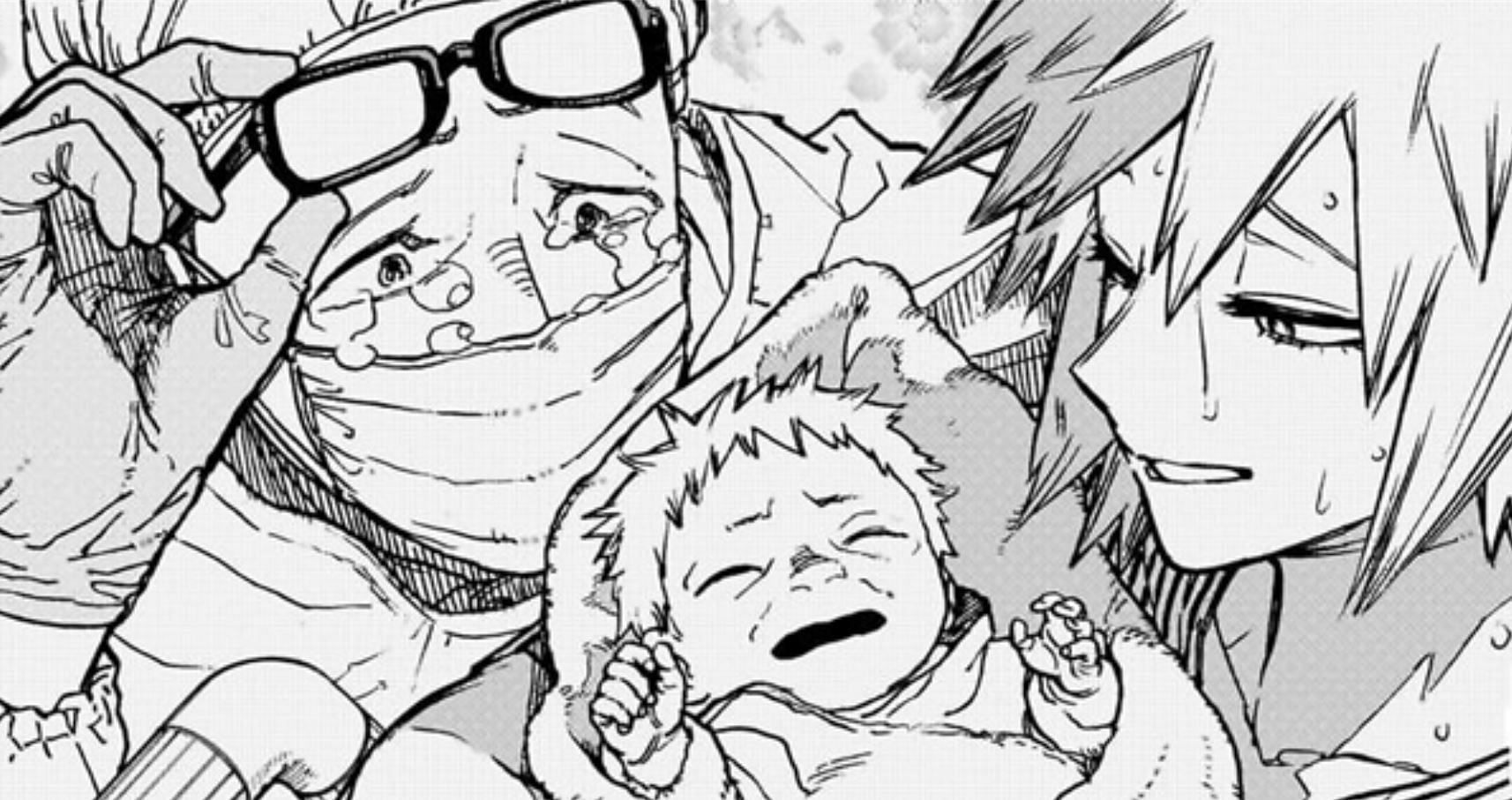 Bakugo and his parents in My Hero Academia chapter 409 (Image via Shueisha)