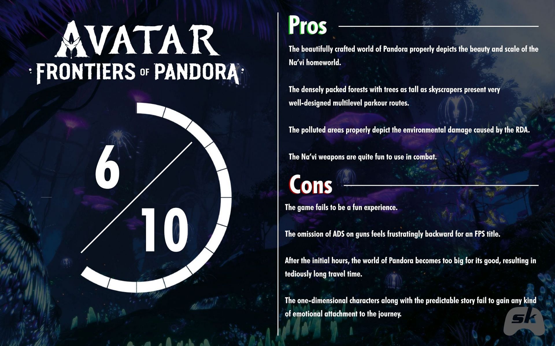Avatar Frontiers of Pandora presents a mixed bag of experiences (Image via Sportskeeda)