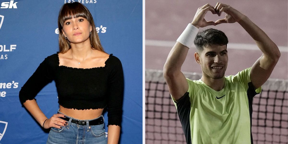 Aitana (L) and Carlos Alcaraz (R)