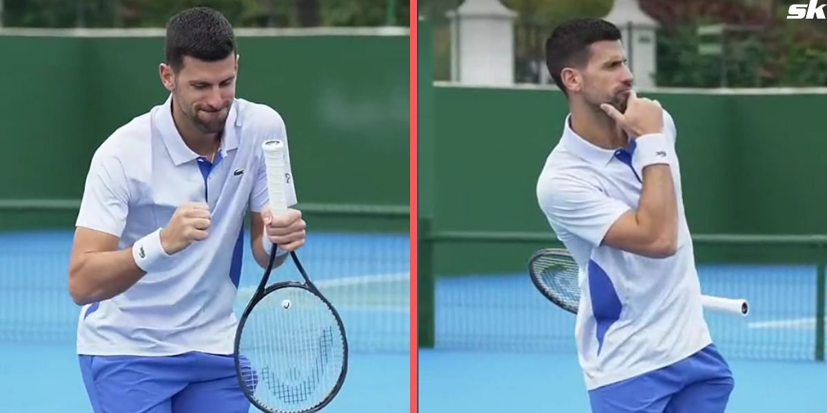 Novak Djokovic busts out the dance moves in new Australian Open kit ahead of 2024 season