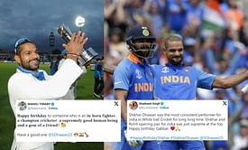 "India's best opener in the last 10 years and Mr. ICC" - Cricket fraternity extends warm wishes to Shikhar Dhawan on his 38th birthday