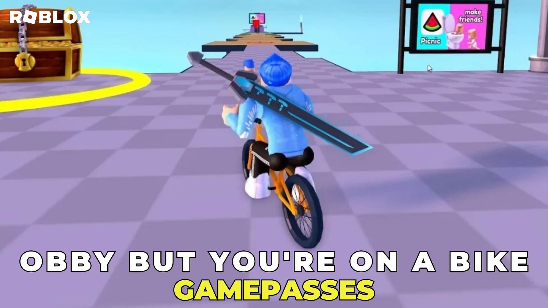 Exploring all the Gamepasses in Roblox Obby But You're On a Bike