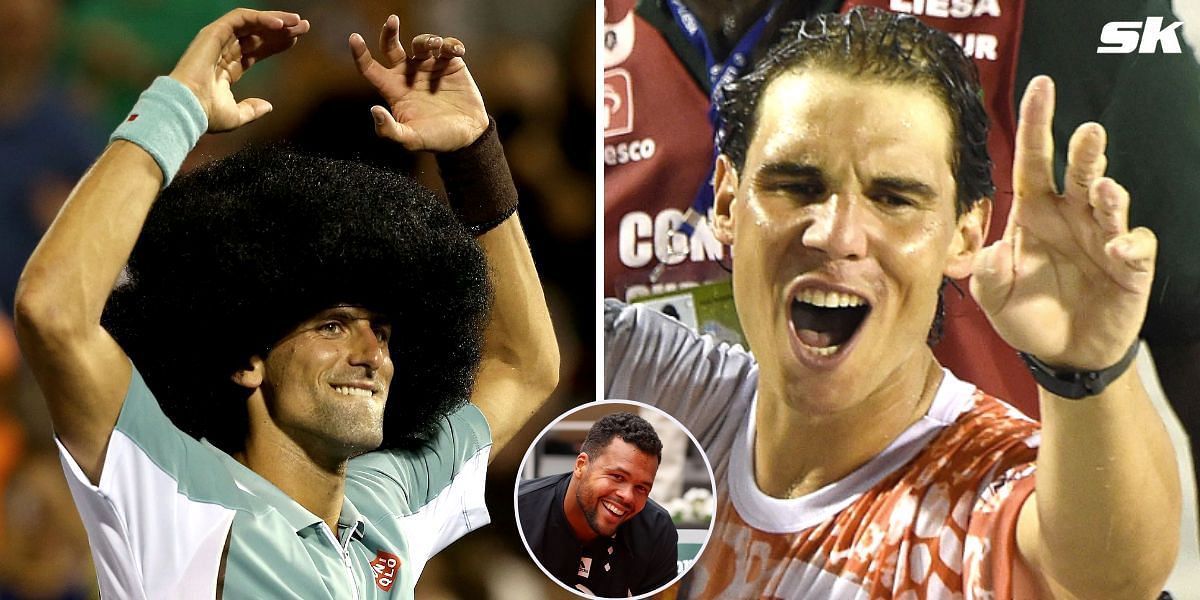 Novak Djokovic (L), Rafael Nadal &amp; Jo-Wilfried Tsonga (inset)