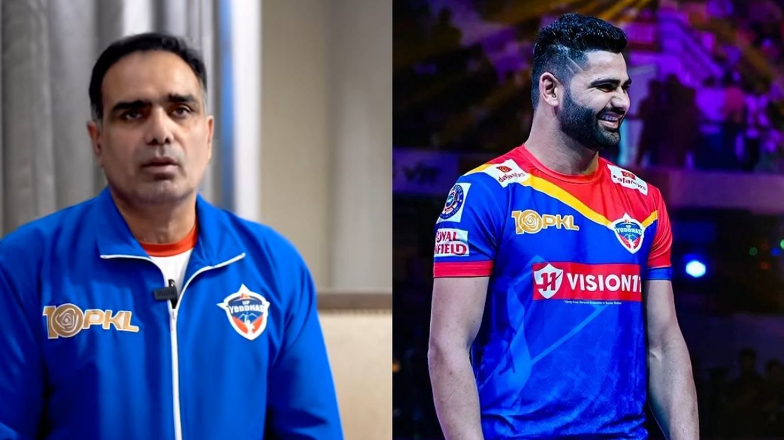 UP Yoddhas coach Jasveer Singh and captain Pardeep Narwal (Image: Instagram)