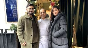 [Picture] Chef Surender Mohan hosts Virat Kohli and Anushka Sharma
