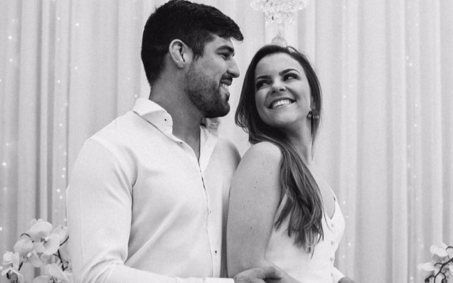 Vicente Luque and his wife Carol Silveira. [via Instagram @carolsilveira]