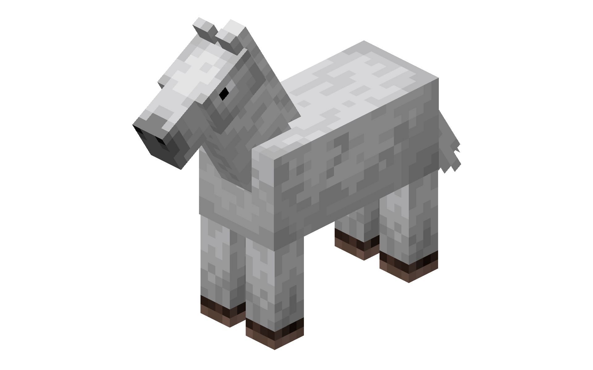 One of the best ways to travel the blocky world is on a horse. (Image via Fandom)