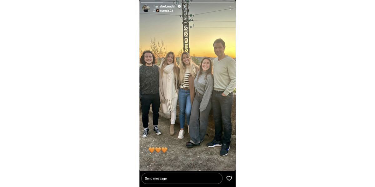 Rafael Nadal's sister via Instagram stories