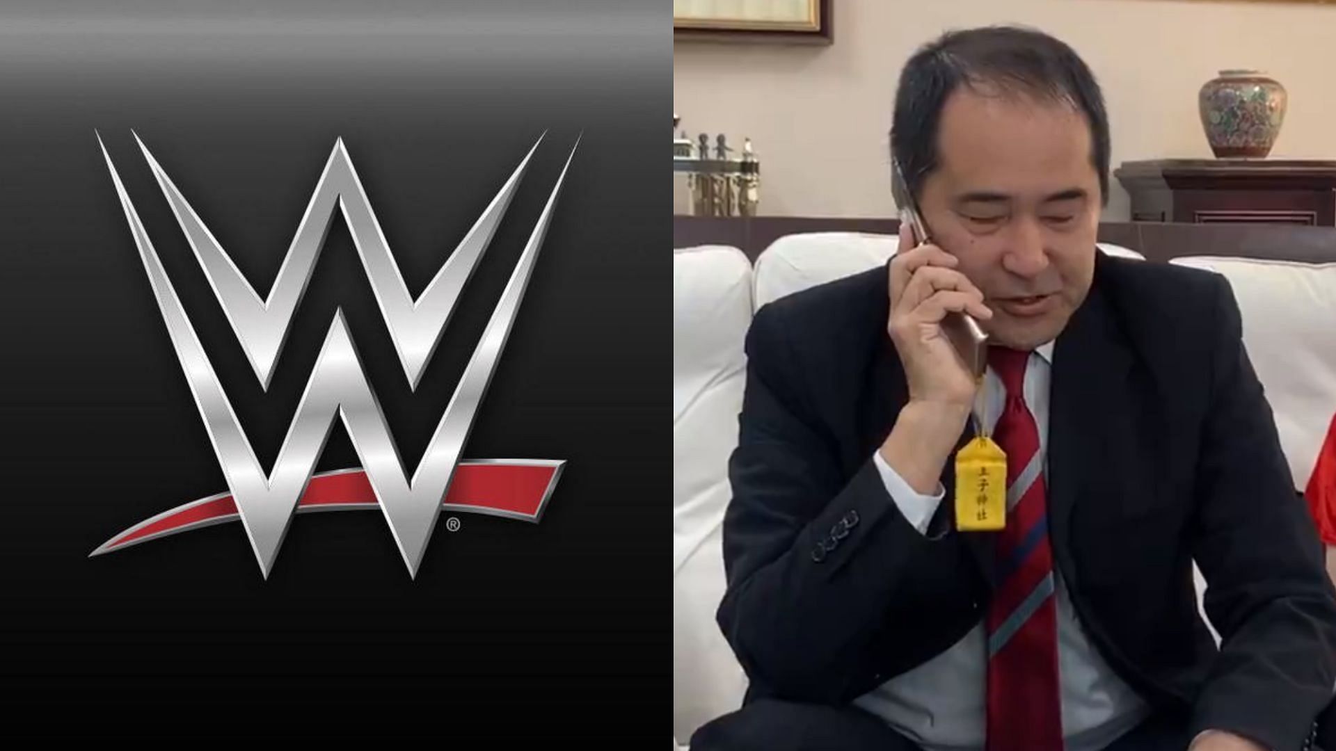 President Fukuda speaking to a WWE personnel! 