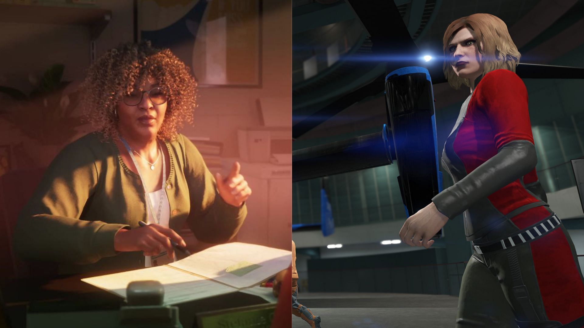 A side-by-side comparison of the hair in both games (Image via Rockstar Games)