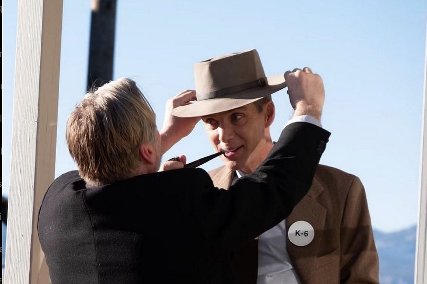 A still of Christopher Nolan with Cillian Murphy (Image via Instagram/@christophernolann)