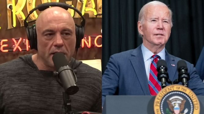 "Makes you look weird" - Joe Rogan delves into conspiracy theory about Joe Biden's earlobe