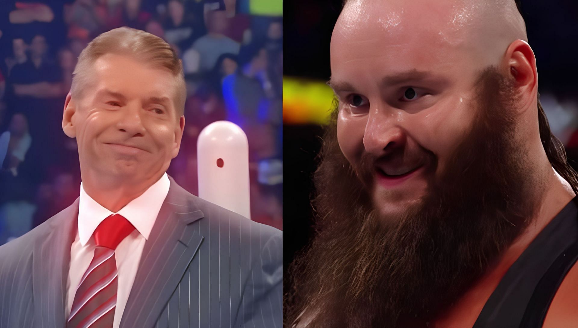 Vince McMahon(left) and Braun Strowman(right)