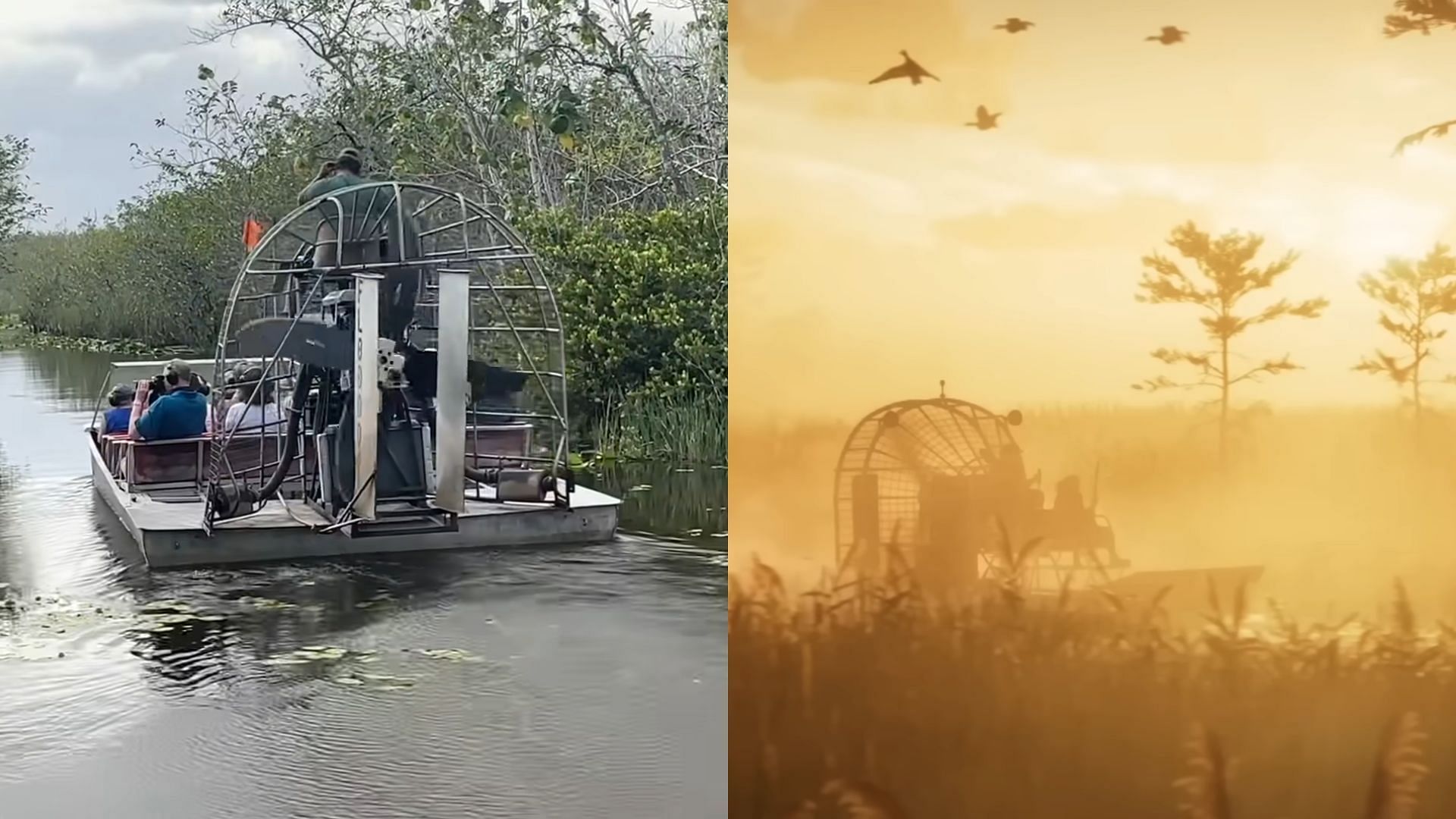 The Everglades, as seen in the trailer. (Images via YouTube/@JoelFrancoVlogs, Rockstar Games)