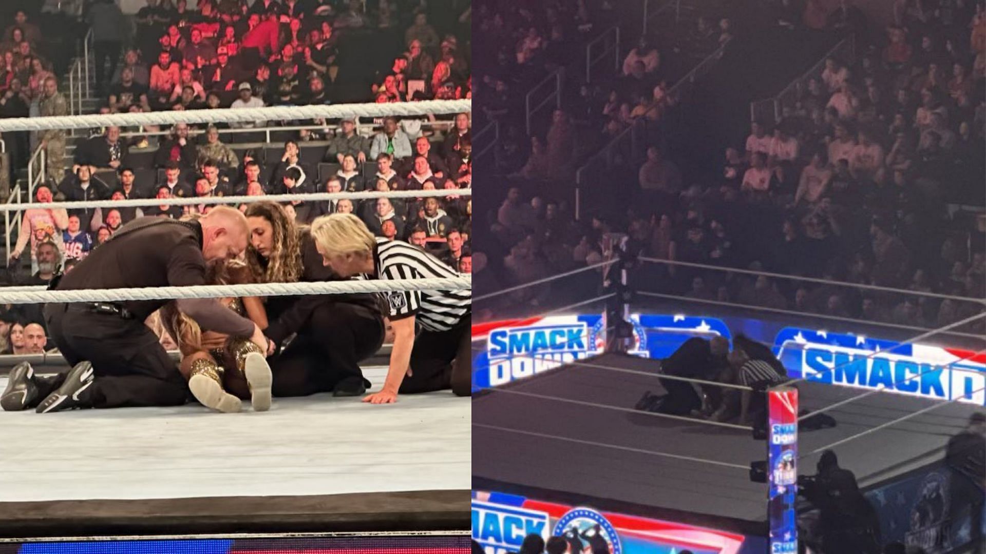 Charlotte Flair was hurt in her match on SmackDown
