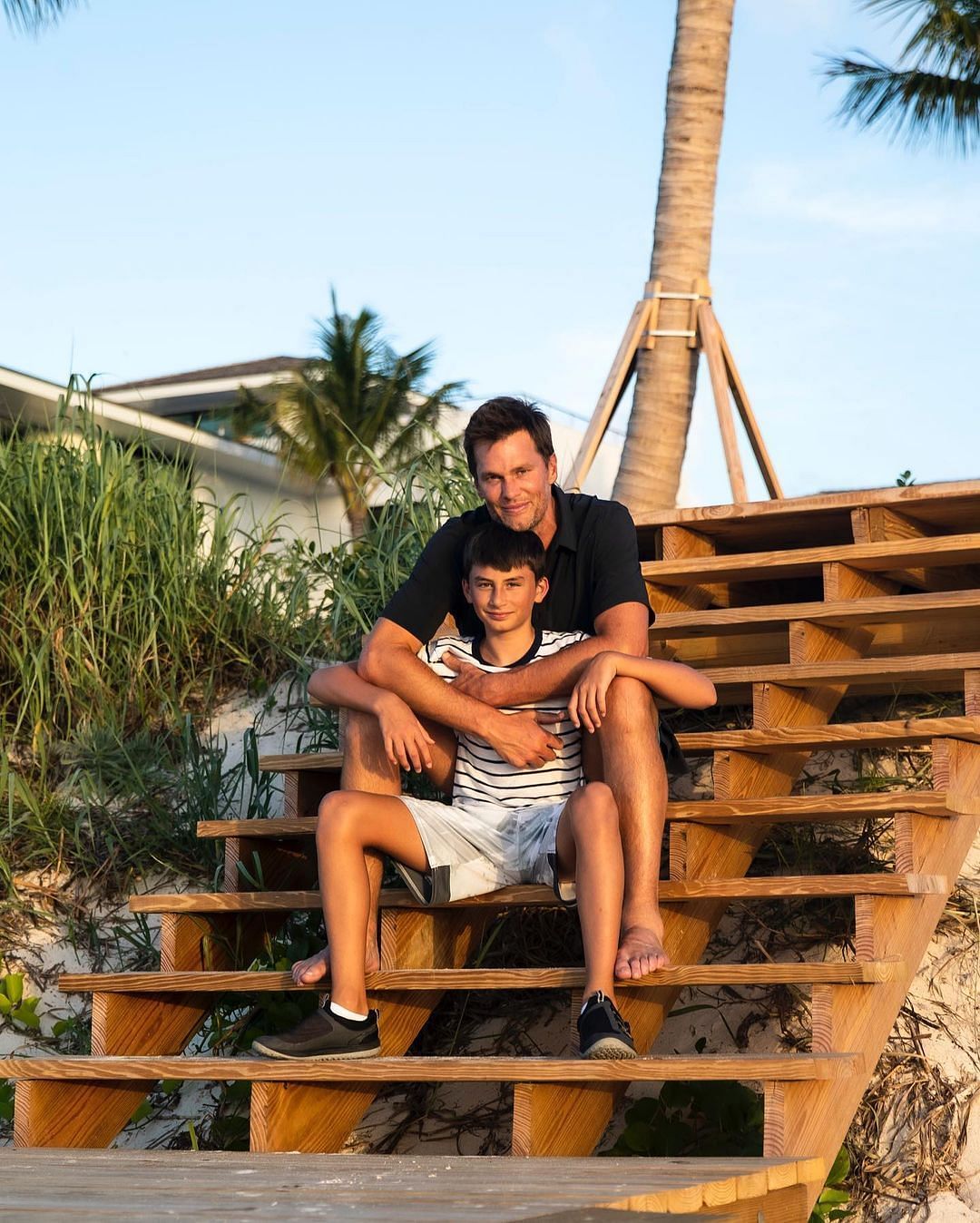 Brady with his youngest son Benjamin (Tom Brady/IG)