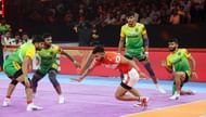 Sonu in action against Pirates (Credits: PKL)