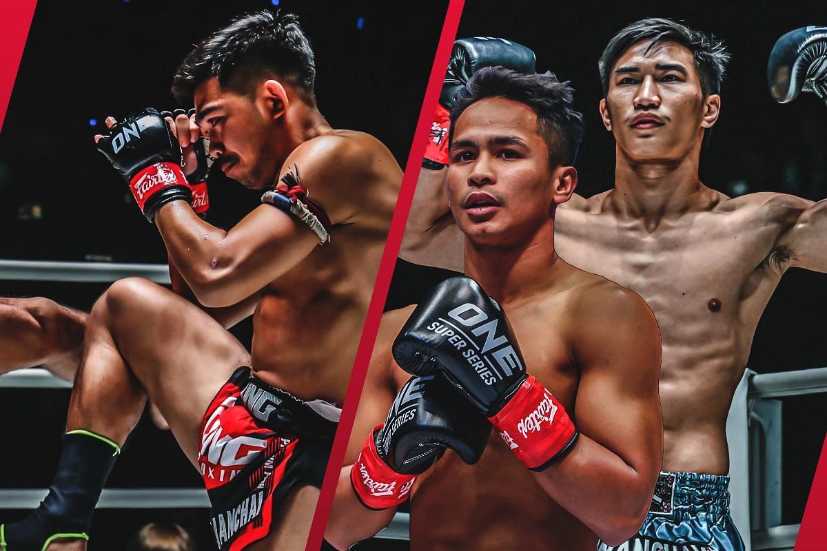 Prajanchai (L) like the chances of teammate and ONE featherweight Muay Thai world champion Tawanchai (right, top) over Superbon (right, below) in their tittle clash this week. -- Photo by ONE Championship