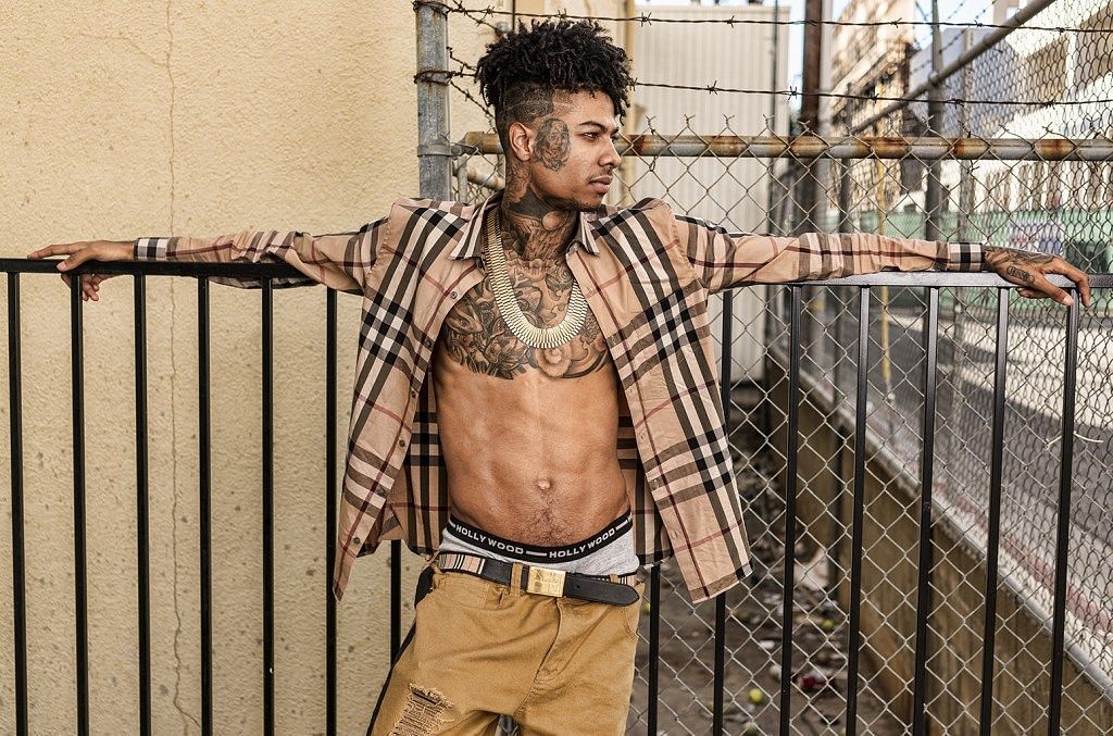 Social media users slam the rapper for pushing the woman during an event: Details and reactions explored. (Image via @Blueface/ Instagram)