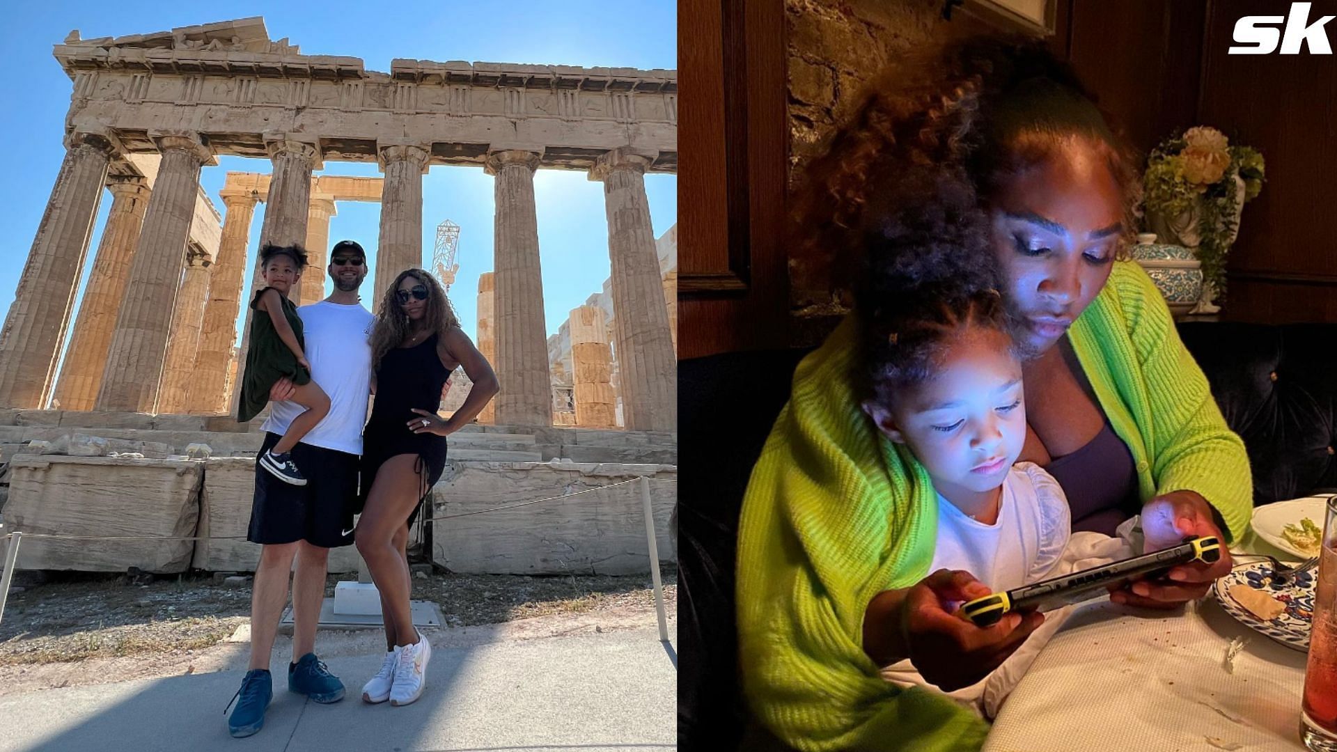 Serena Williams, Alexis Ohanian, and daughter Olympia - Instagram 