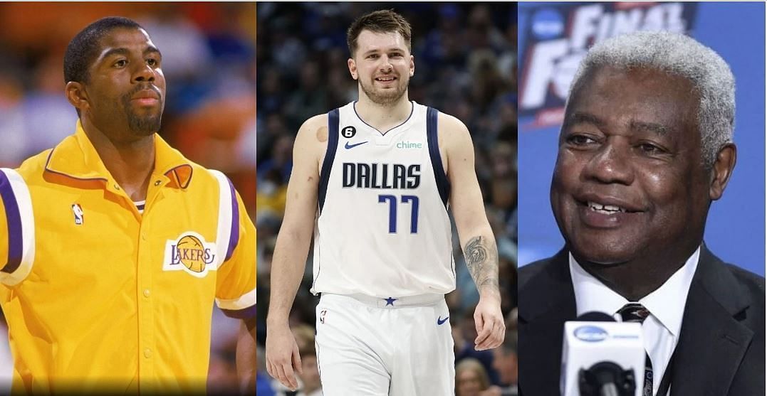 (From left) Magic Johnson, Luka Doncic and Oscar Robertson are among the NBA players in the top 5 with most career games with 30 points and 15 assists.