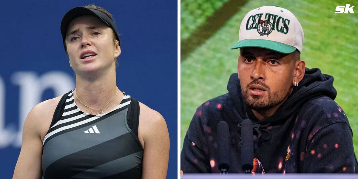 Elina Svitolina (L) and Nick Kyrgios (R)