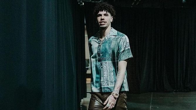 LaMelo Ball's designer look: £720 MODSENS' Amiri steals the show
