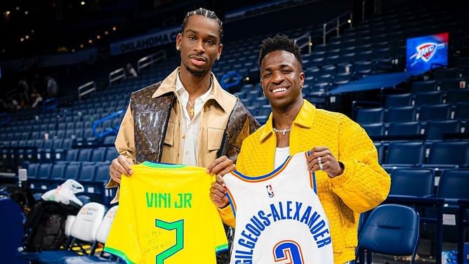 Shai Gilgeous and Vinicius Jr. forge epic jersey exchange, boasting combined net worth of $25 million