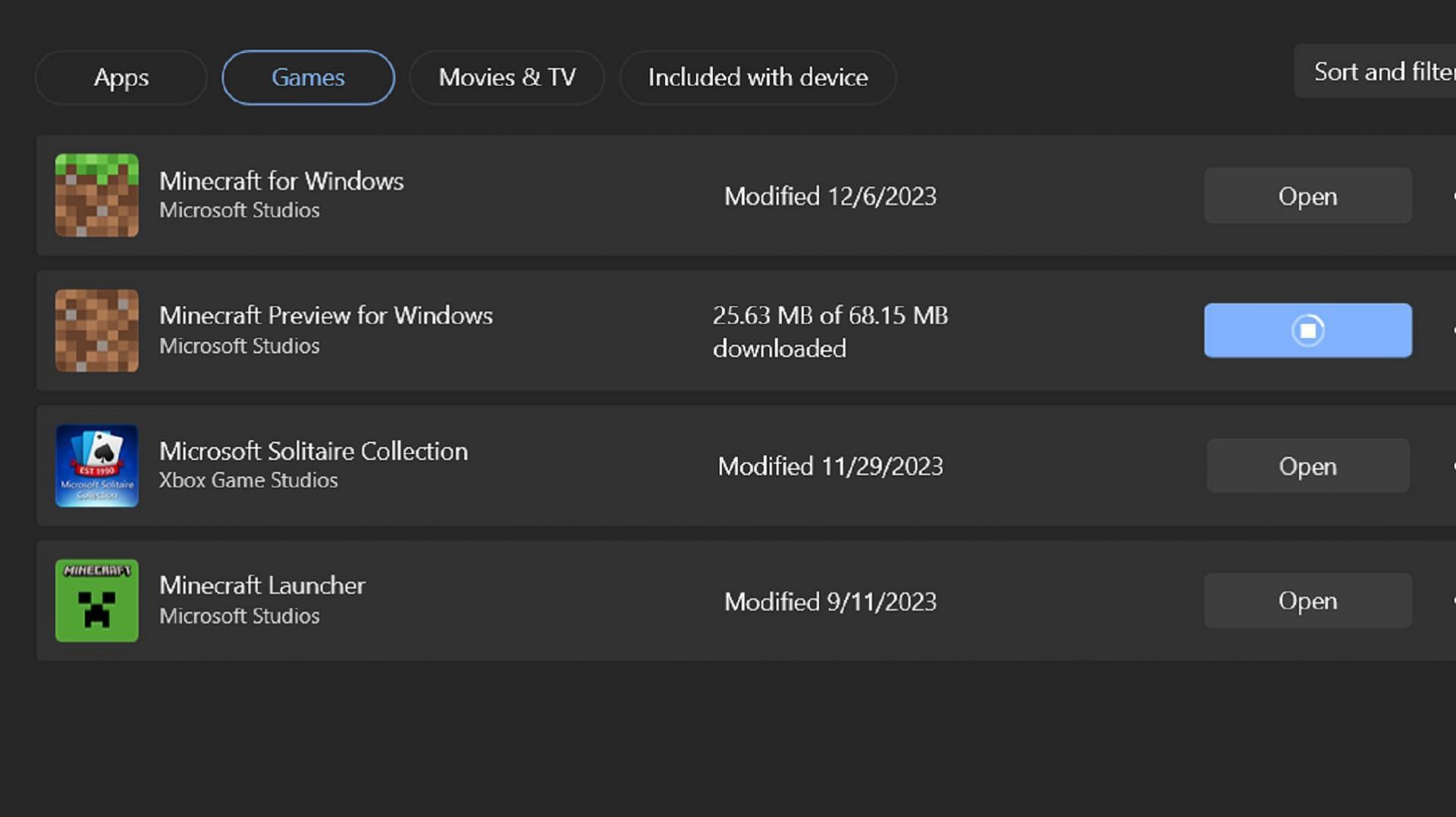 Minecraft players on Windows can use the Microsoft Store and official launcher to download/update previews (Image via Microsoft)