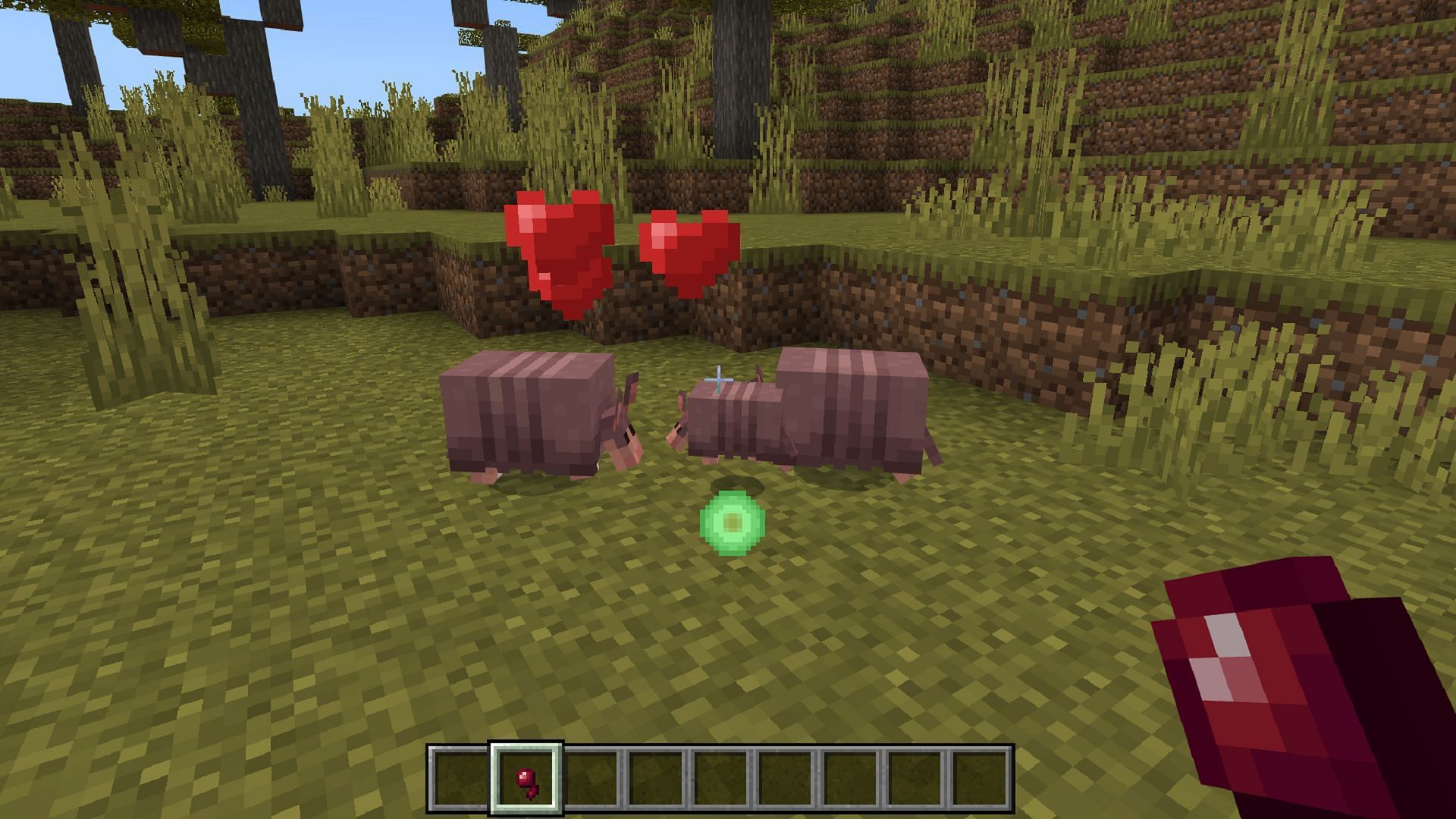 A certain brewing ingredient in Minecraft can also lead to the breeding of armadillo pups. (Image via Mojang)