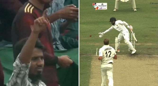 [Watch] Disappointed Bangladesh fan gives Mushfiqur Rahim out before umpires for obstructing the field in BAN vs NZ 2nd Test