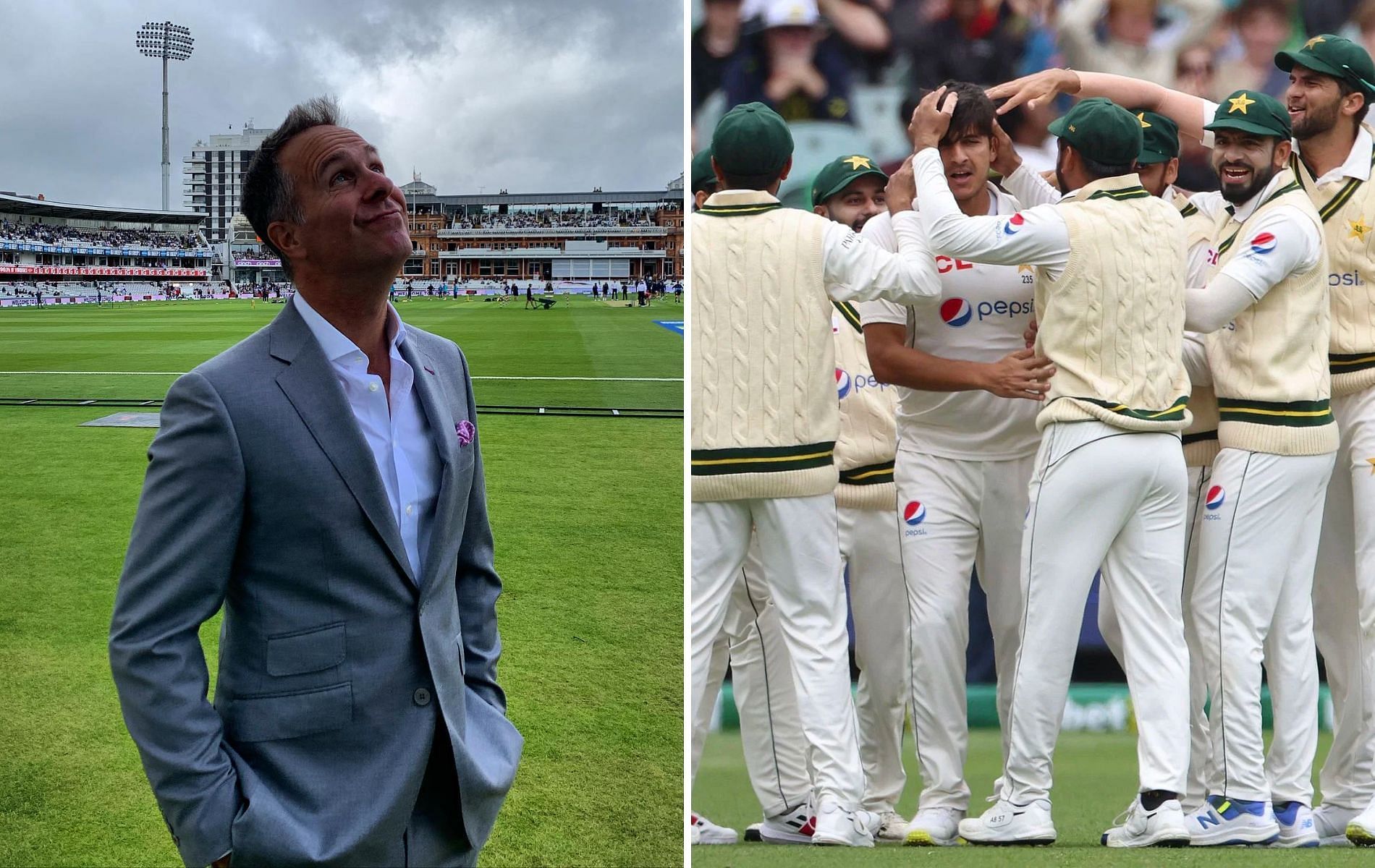 Michael Vaughan (L) (Pics: Instagram/AP)