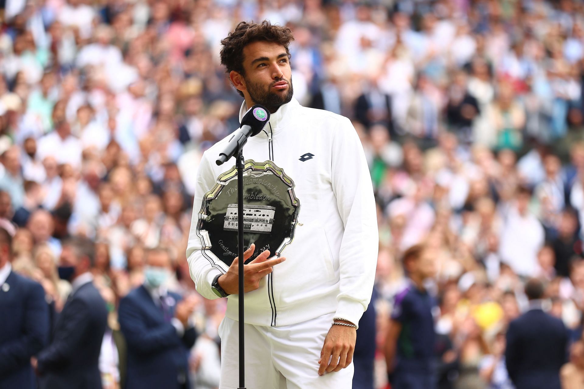 Matteo Berrettini at the 2021 Wimbledon.