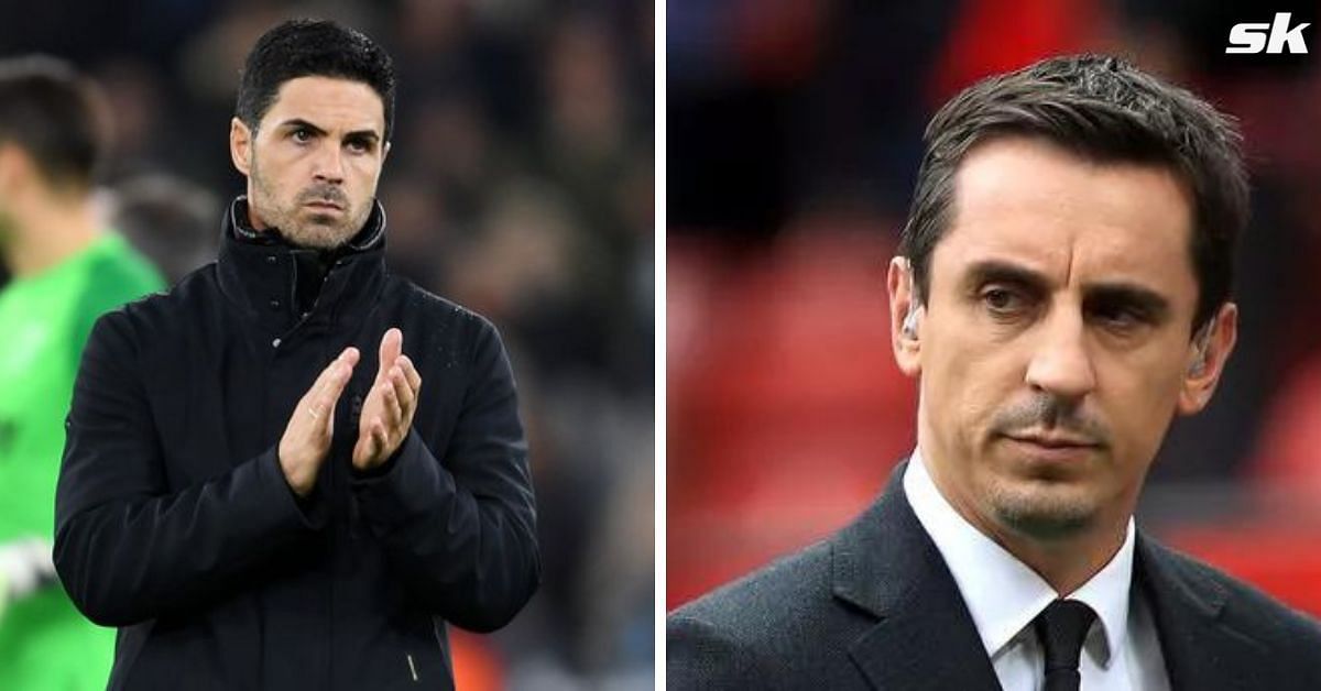 Gary Neville Makes Social Media Post As Arsenal Concede Controversial