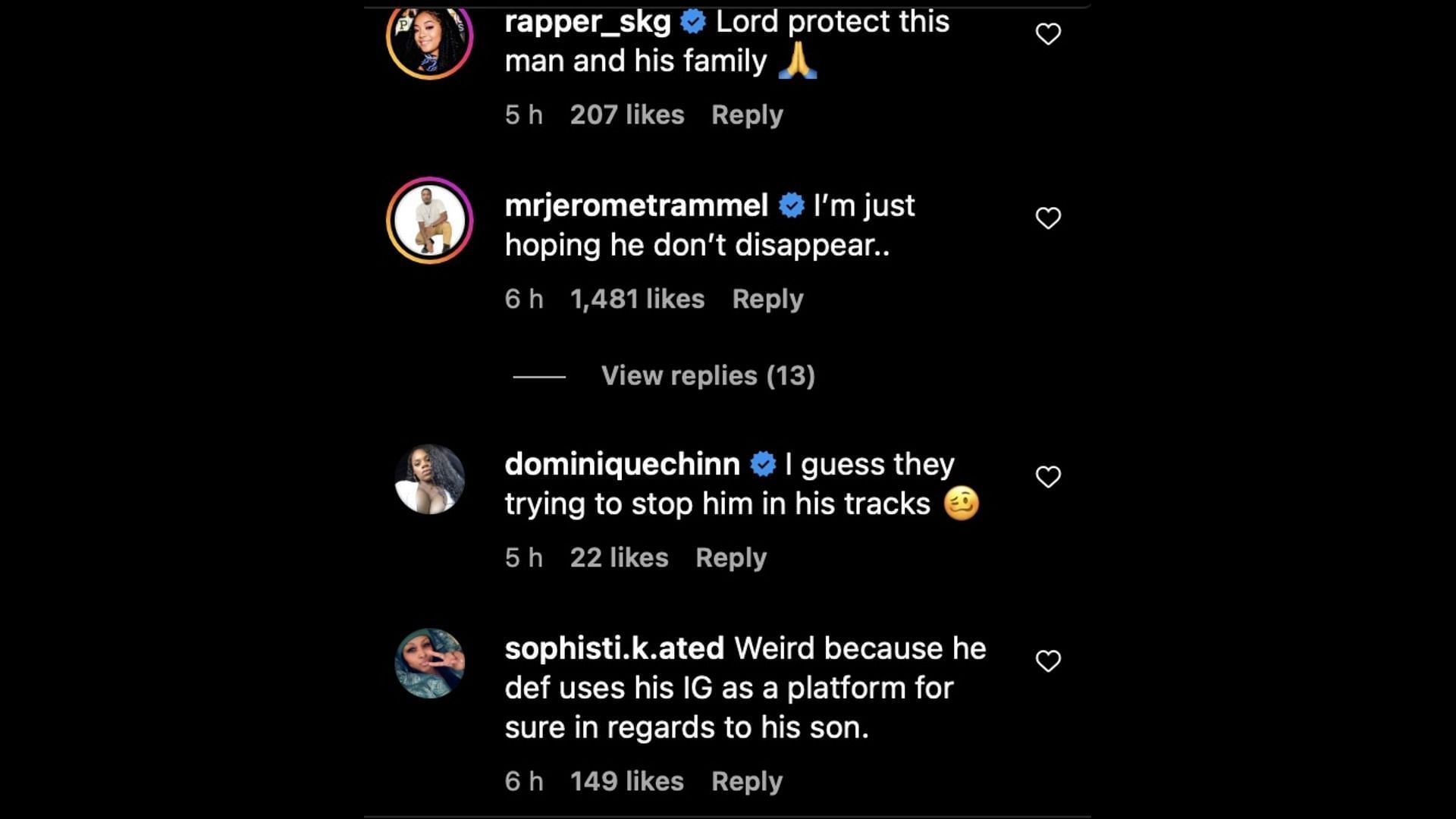 Fans pray for Roger. (Image via Instagram/@theneighborhoodtalk)