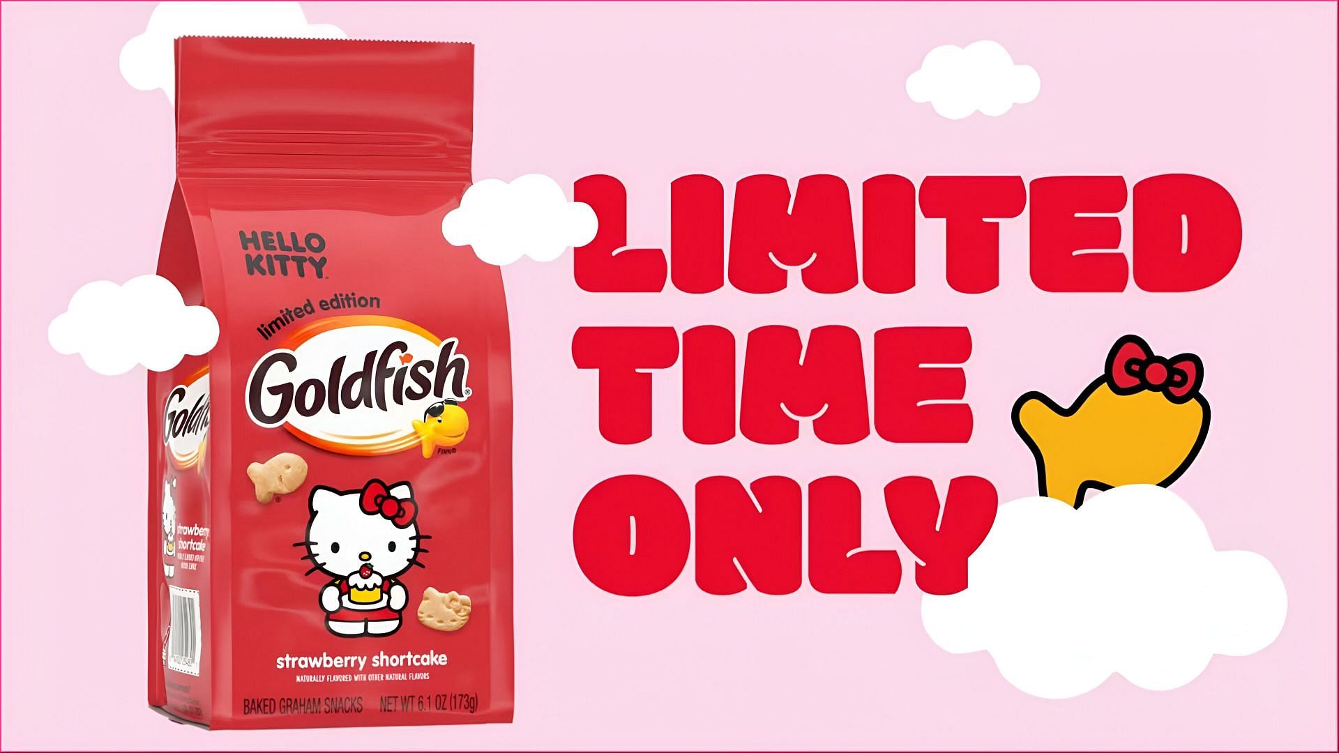 The Hello Kitty Strawberry Shortcake Graham Crackers are priced at over $3.69 (Image via Goldfish)