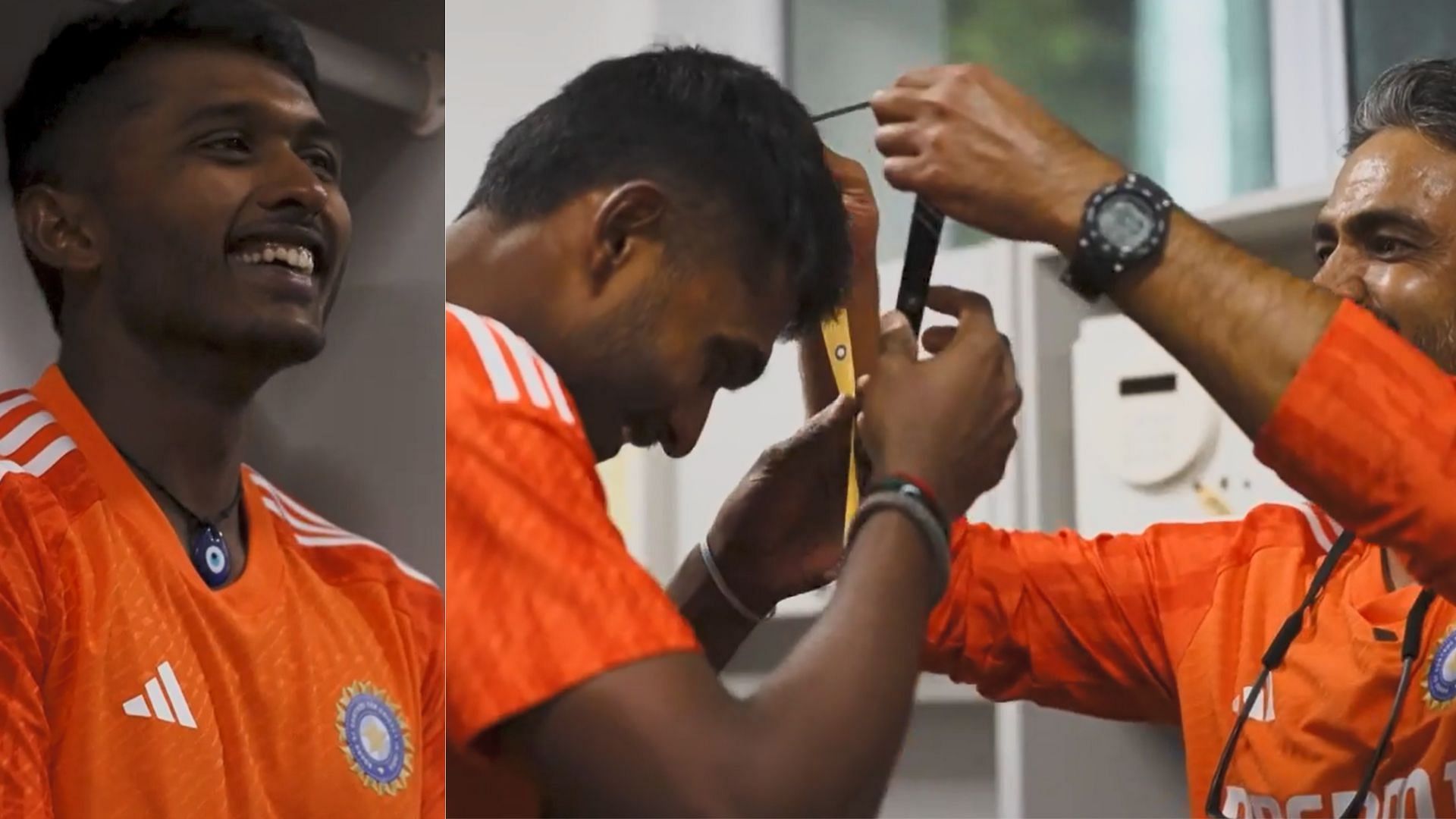 Snippets from Sai Sudharsan recieving the Impact Fielder medal (P.C.:BCCI)