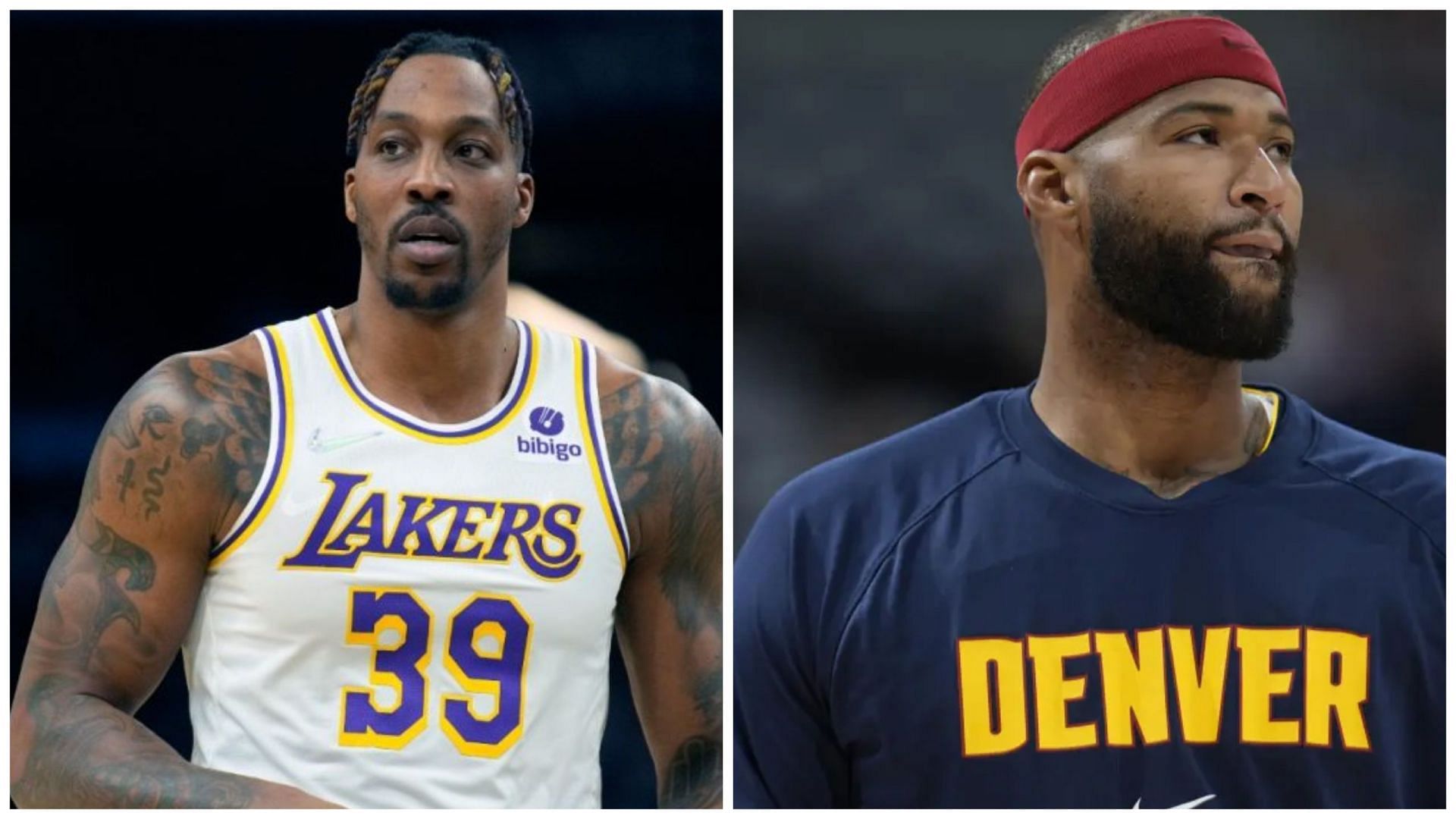 Dwight Howard (left) reacted to DeMarcus Cousins (right) signing with the Taiwan Leopards