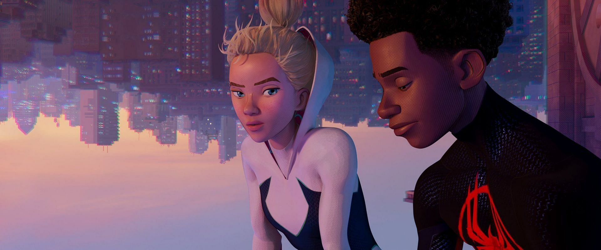 Gwen Stacy and Miles Morales as seen in Spider-Man: Across the Spider-Verse (Image via Sony Pictures)